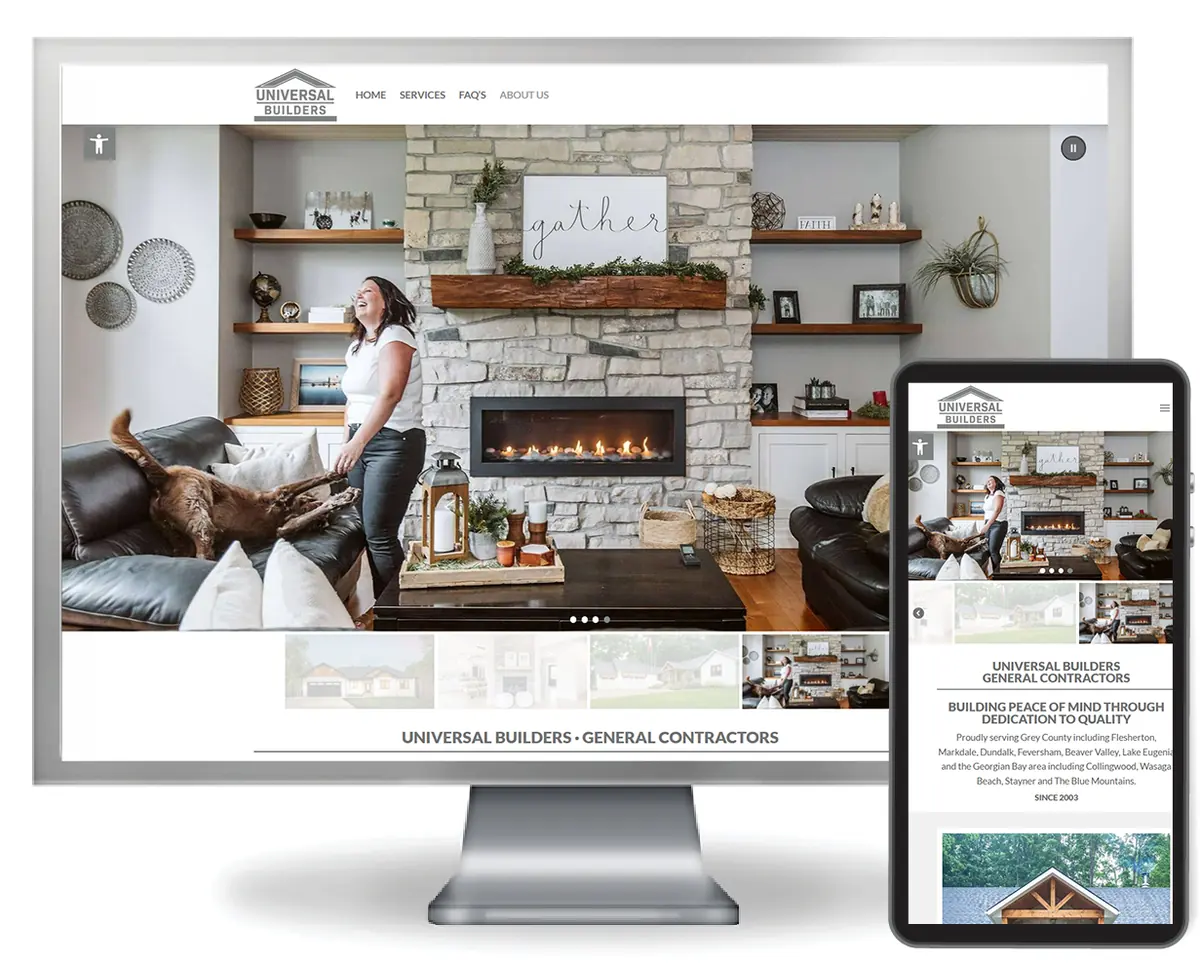 Universal Builders website