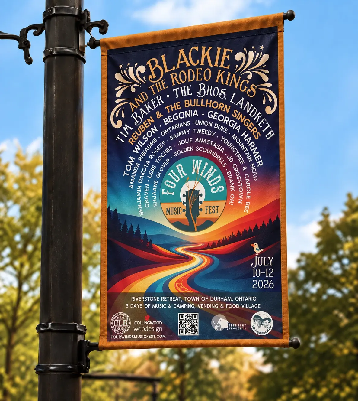 Four Winds Music Fest street banner