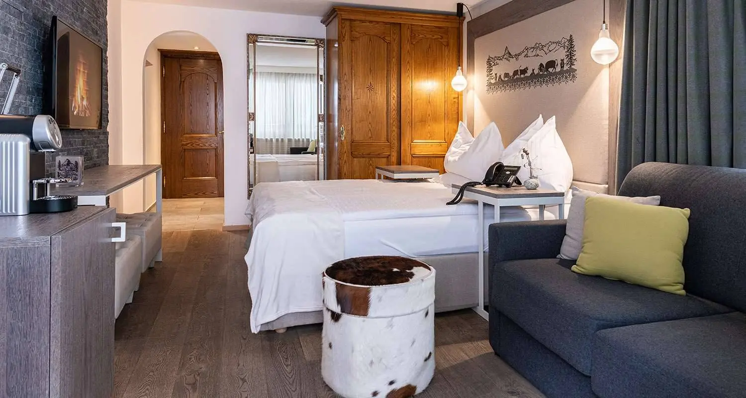 Swiss Double Room Plus with double bed and sofa