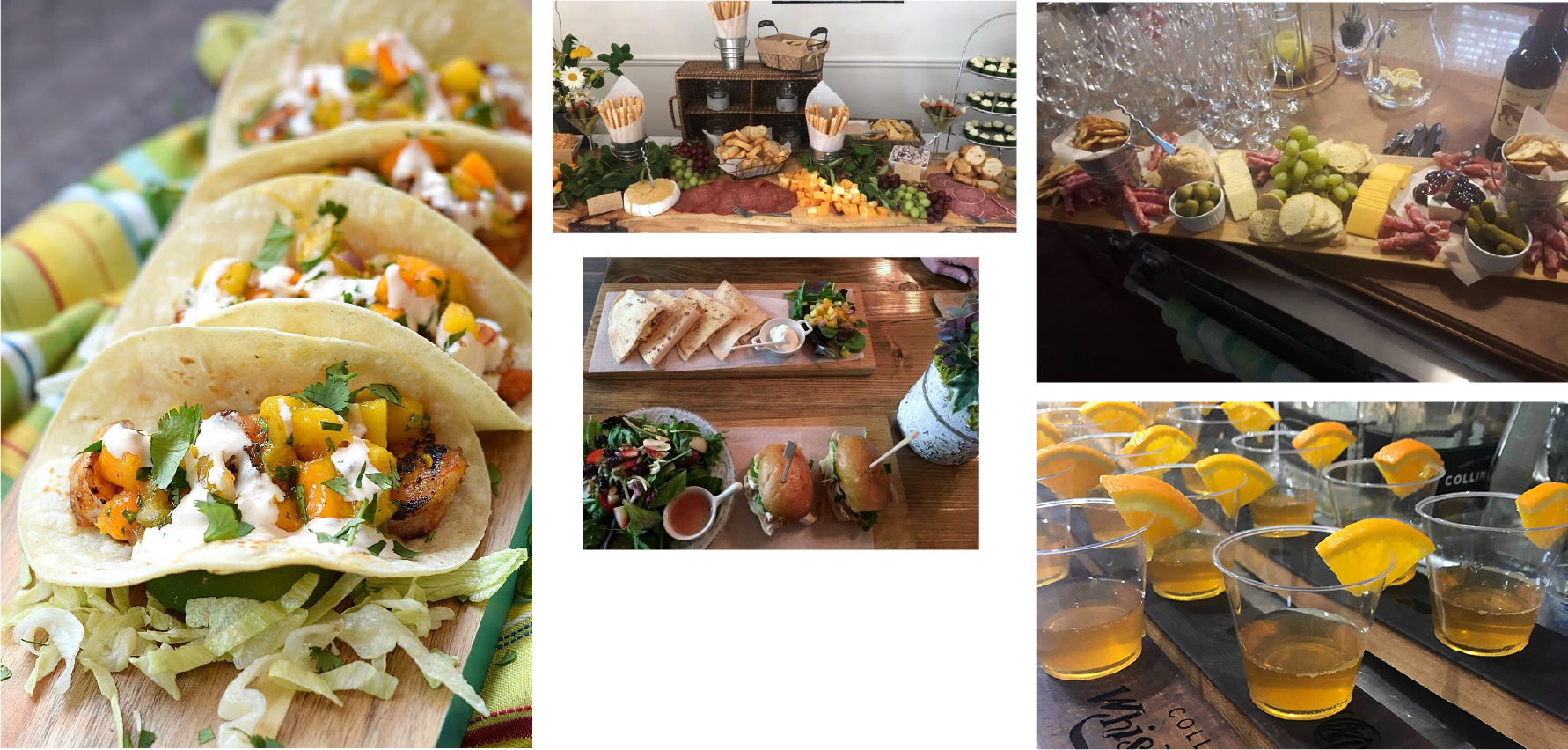 Special events catering spread at The Curly Willow Eatery