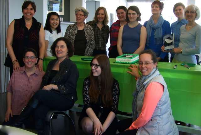 Tara Goldstein and the writers at the launch party for Women Writing Letters Season 3 and 4