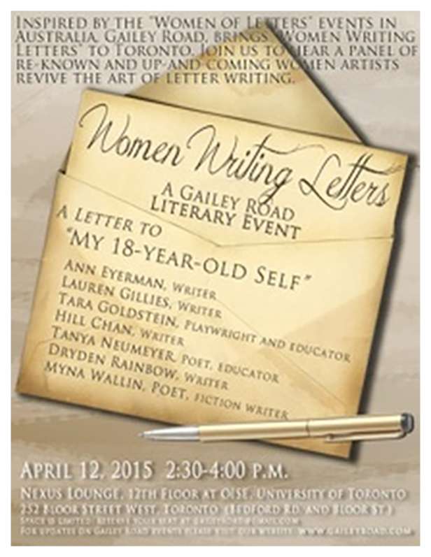 Women Writing Letters event poster