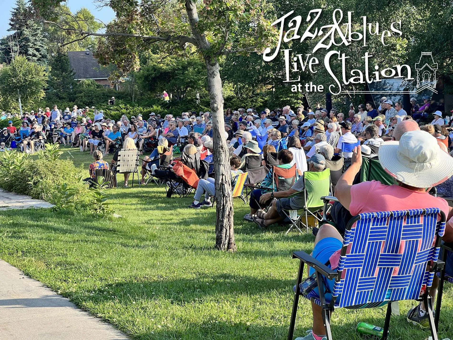 Crowd enjoying Jazz and Blues Live at the Station outdoors in Collingwood