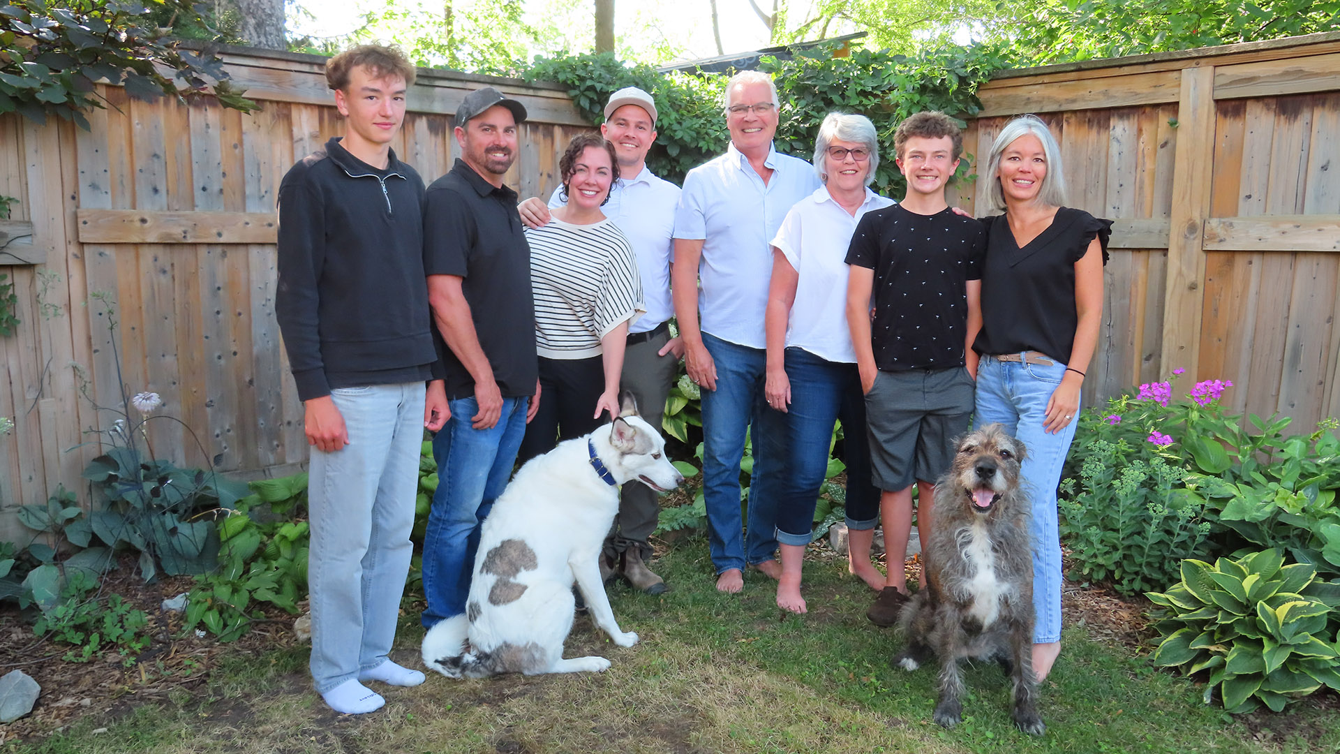 Norm Sandberg with family and friends in Collingwood — candidate for Mayor of Collingwood, Ontario