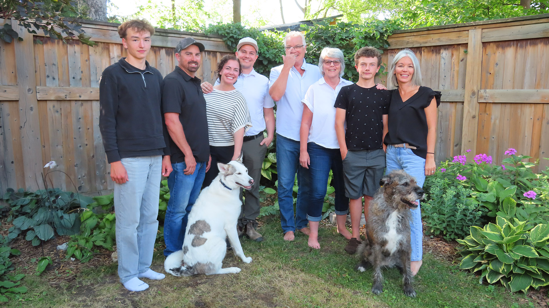 Norm Sandberg with his family — mayoral candidate for Collingwood, Ontario