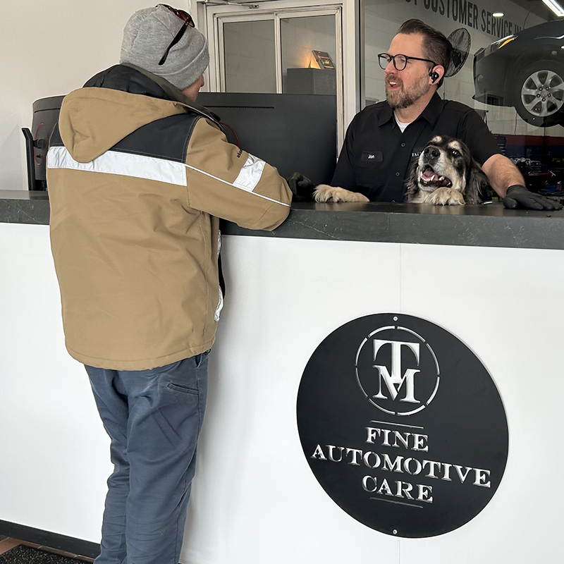 Welcome sign and entrance at Tate's Motorcar Ltd. in London