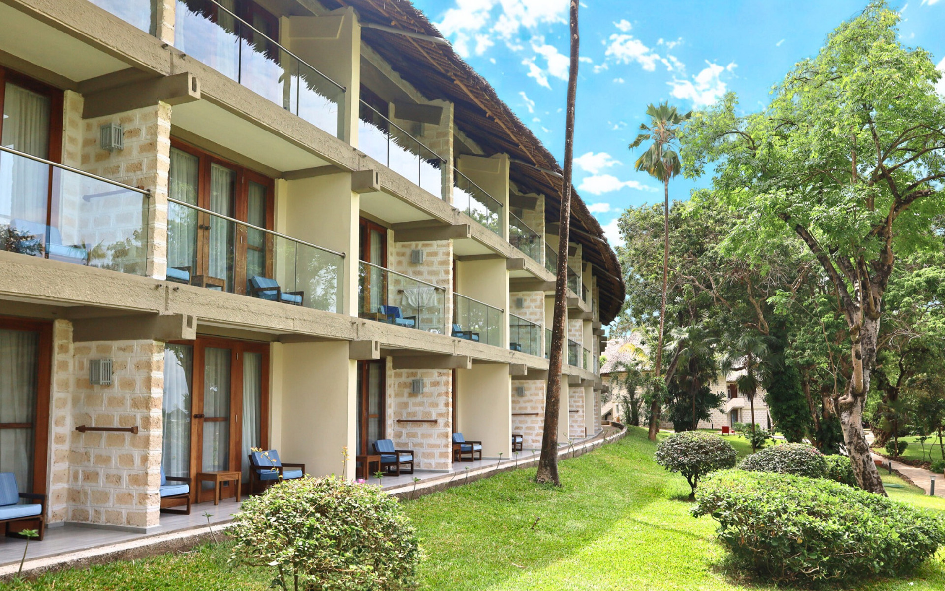 Resort interiors and guest areas at Baobab Beach Resort