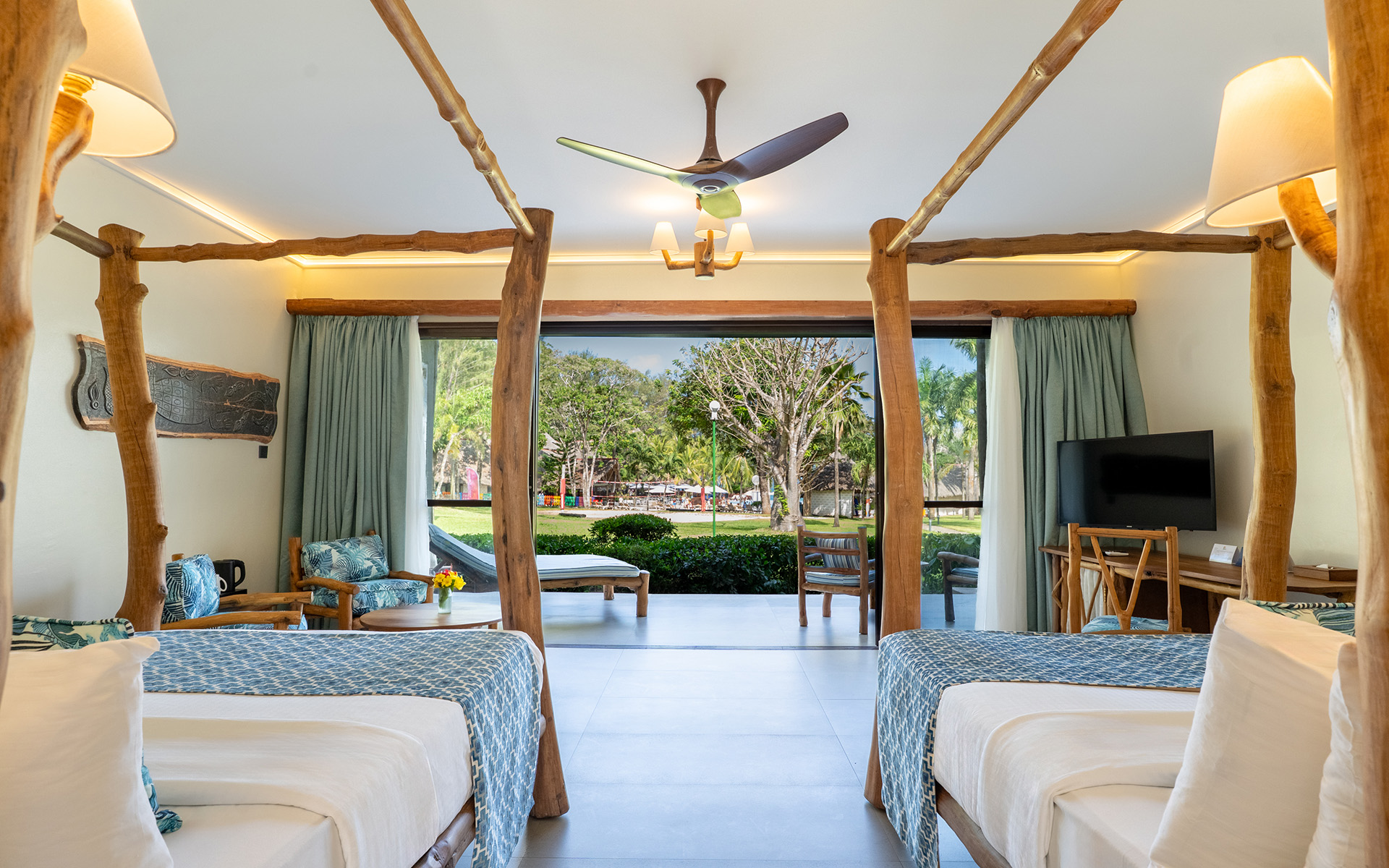 Baobab Beach Resort tropical setting in Diani
