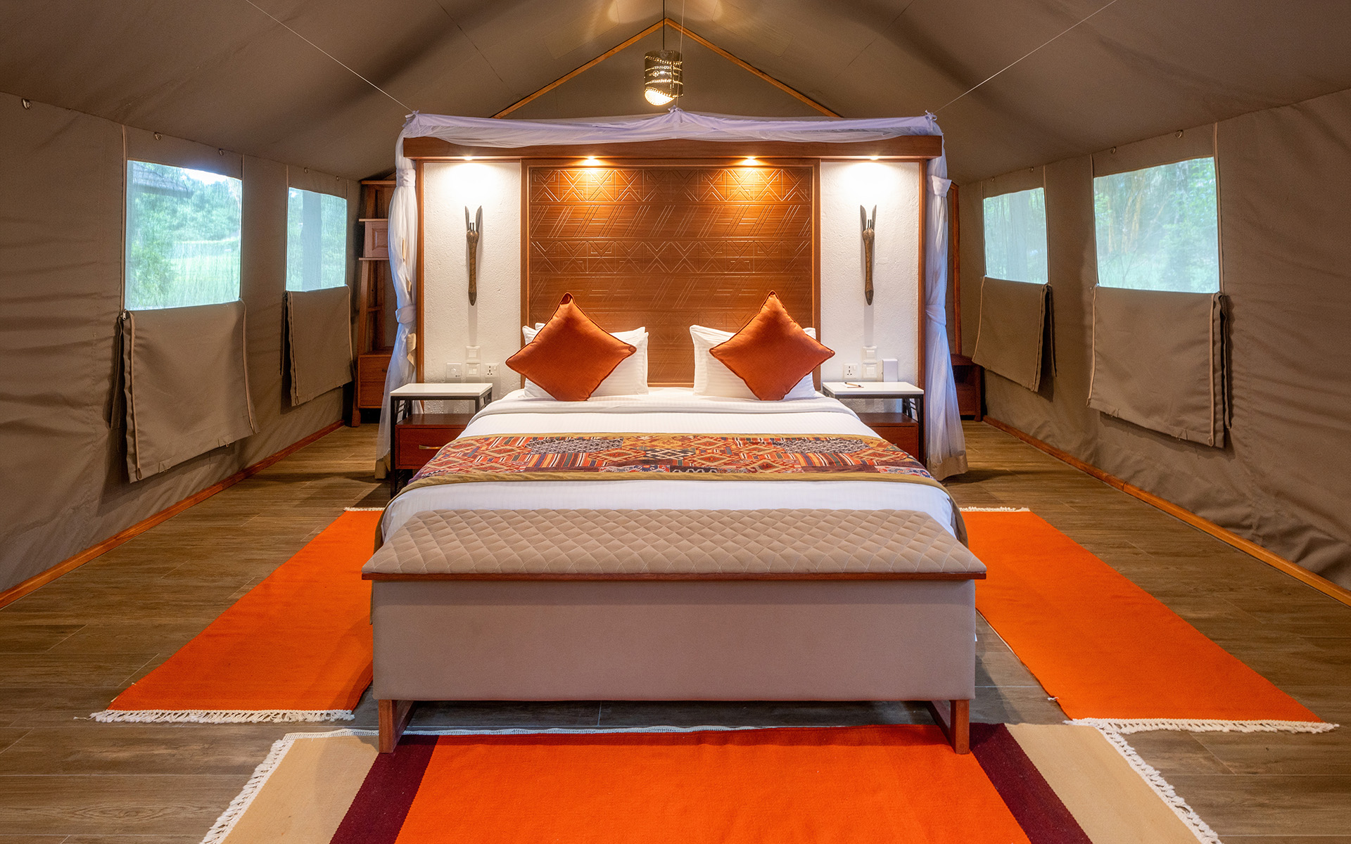 Comfortable safari tent accommodation at Sarova Mara Game Camp