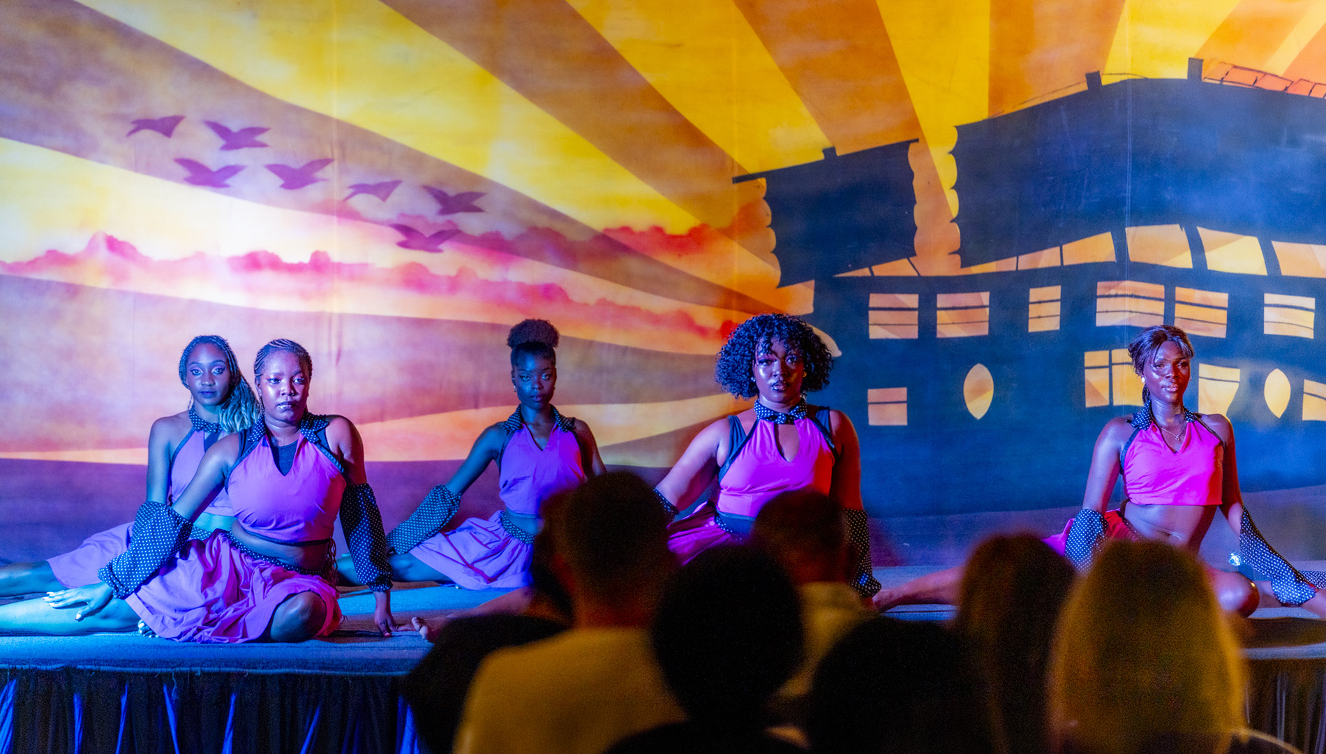 Kids club dance performance on stage at Voyager Beach Resort, Mombasa