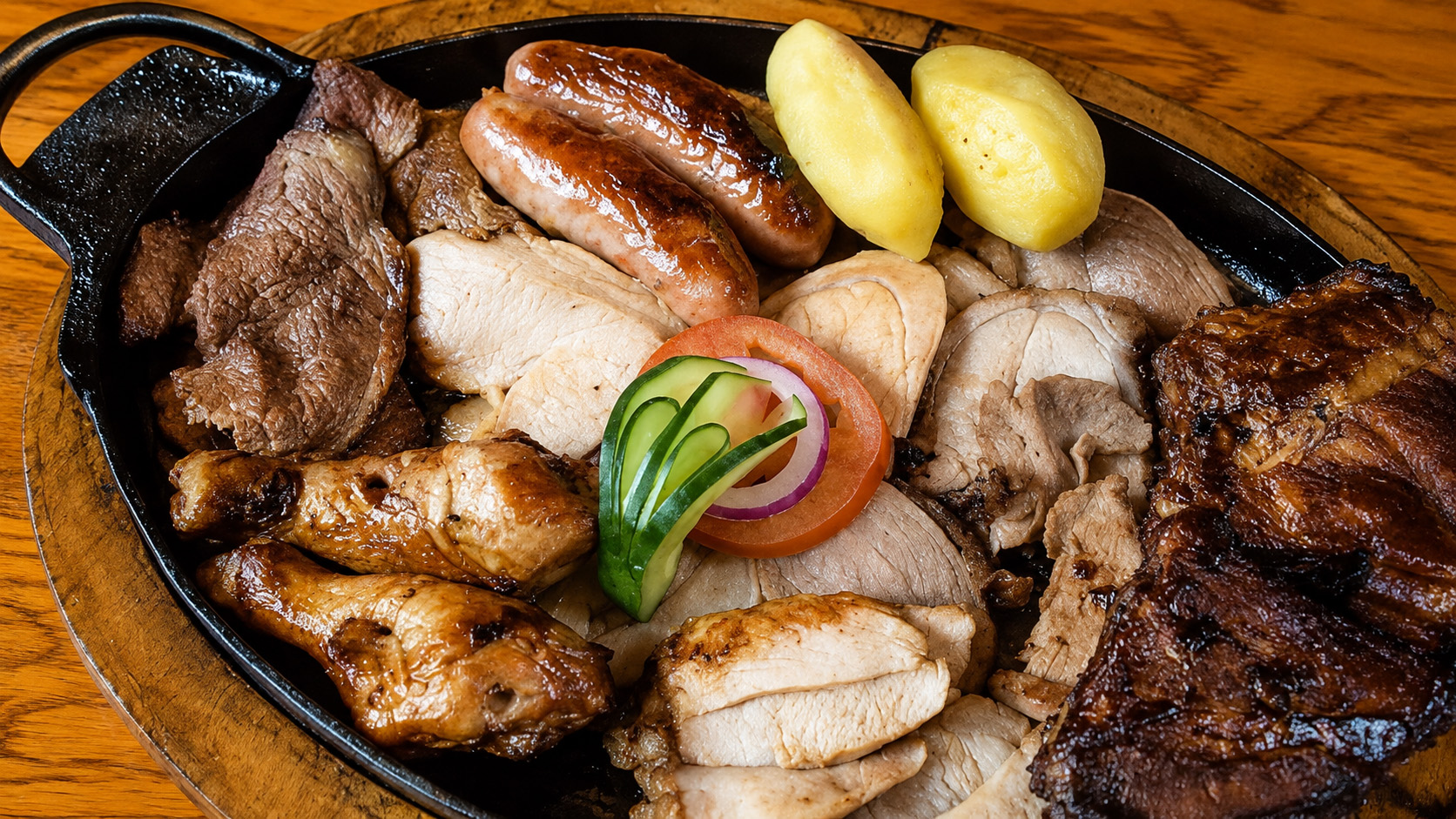 Sizzling grilled meat platter — Carnivore-style dining in Nairobi